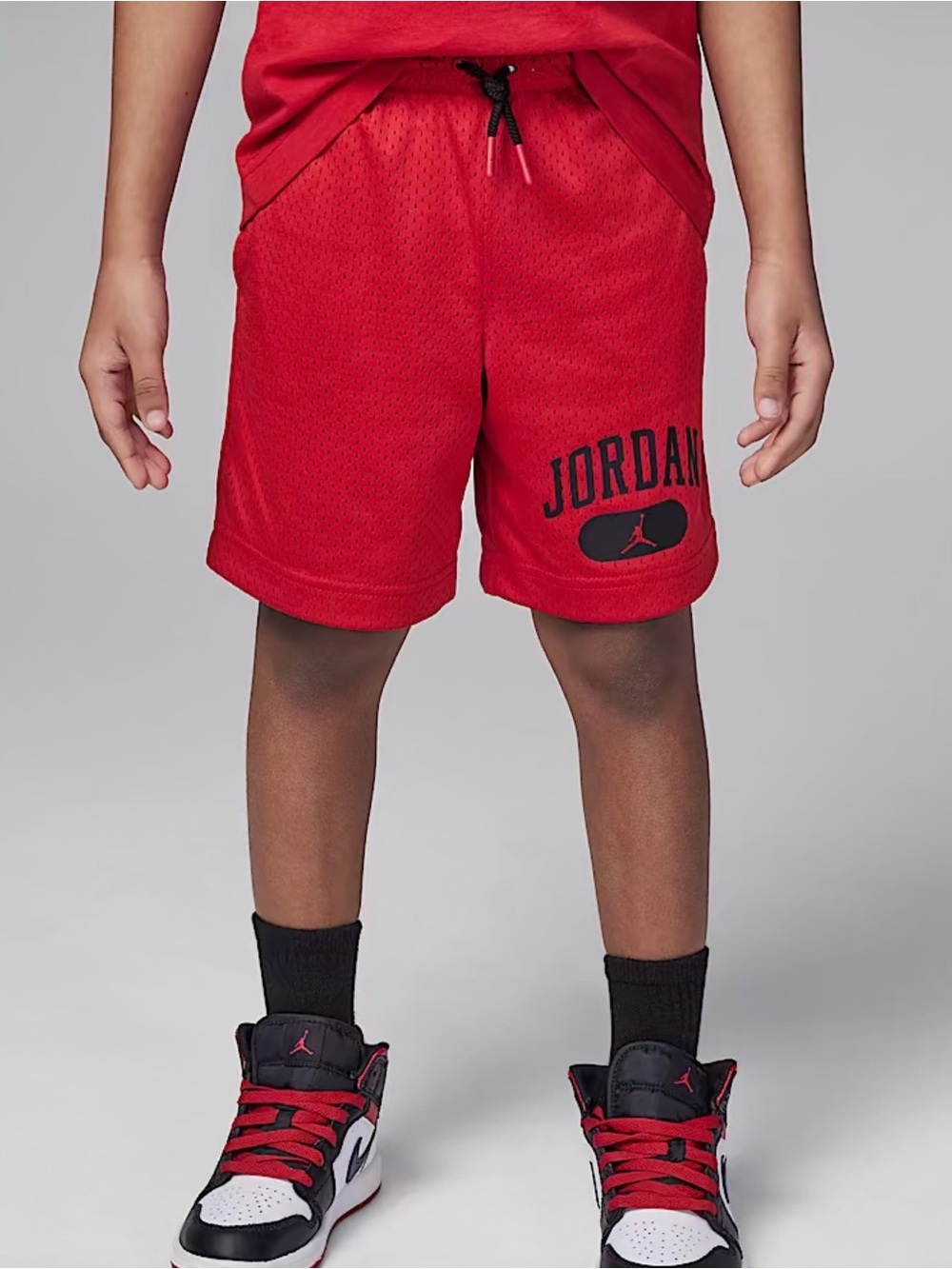 Jordan Kids’ Mesh PE Shorts in Gym Red